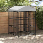 Outdoor-Hundezwinger mit Überdachung 150 x 150 x 200 cm
