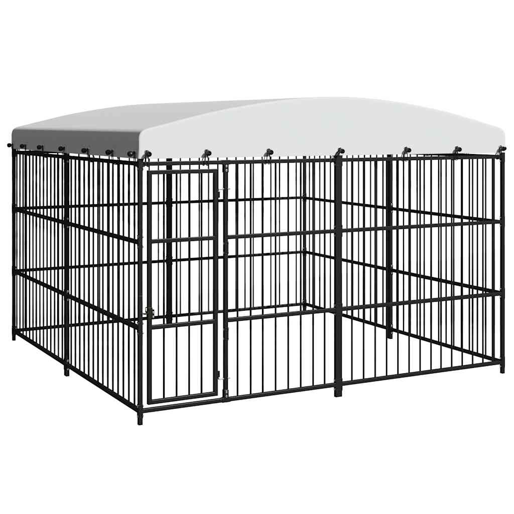 Outdoor-Hundezwinger mit Überdachung 300x300x210 cm