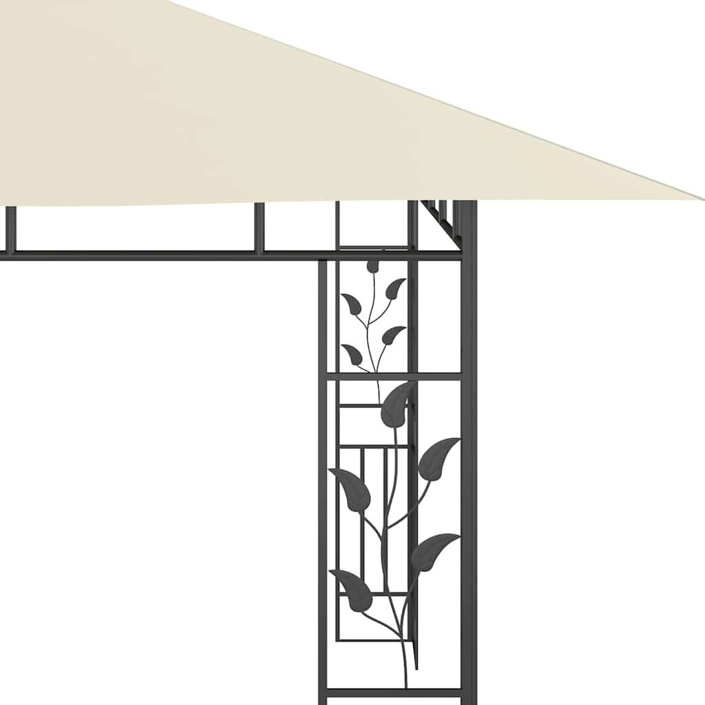 Pavillon mit Moskitonetz 4x3x2,73 m Creme 180 g/m²