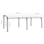 Garten-Sonnenschutz 6x3x2,55 m Cremeweiß