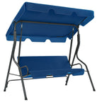 Hollywoodschaukel Dunkelblau 170×110×153 cm Stoff