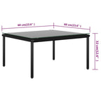 5-tlg. Garten-Lounge-Set mit Auflagen Schwarz PVC