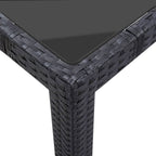 9-tlg. Garten-Essgruppe Poly Rattan Schwarz
