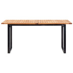 7-tlg. Garten-Essgruppe Poly Rattan und Akazienholz Grau