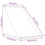 Einziehbare Markise 100×150 cm Anthrazit