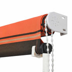 Einziehbare Markise 350×150 cm Orange und Braun