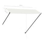 Einziehbare Markise mit LED 300×150 cm Creme