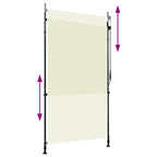 Außenrollo 120 x 270 cm Creme