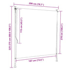 Außenrollo 200 x 270 cm Creme