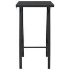 Garten-Bartisch Schwarz 60×60×110 cm Hartglas