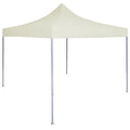 Profi-Partyzelt Faltbar 2×2 m Stahl Creme