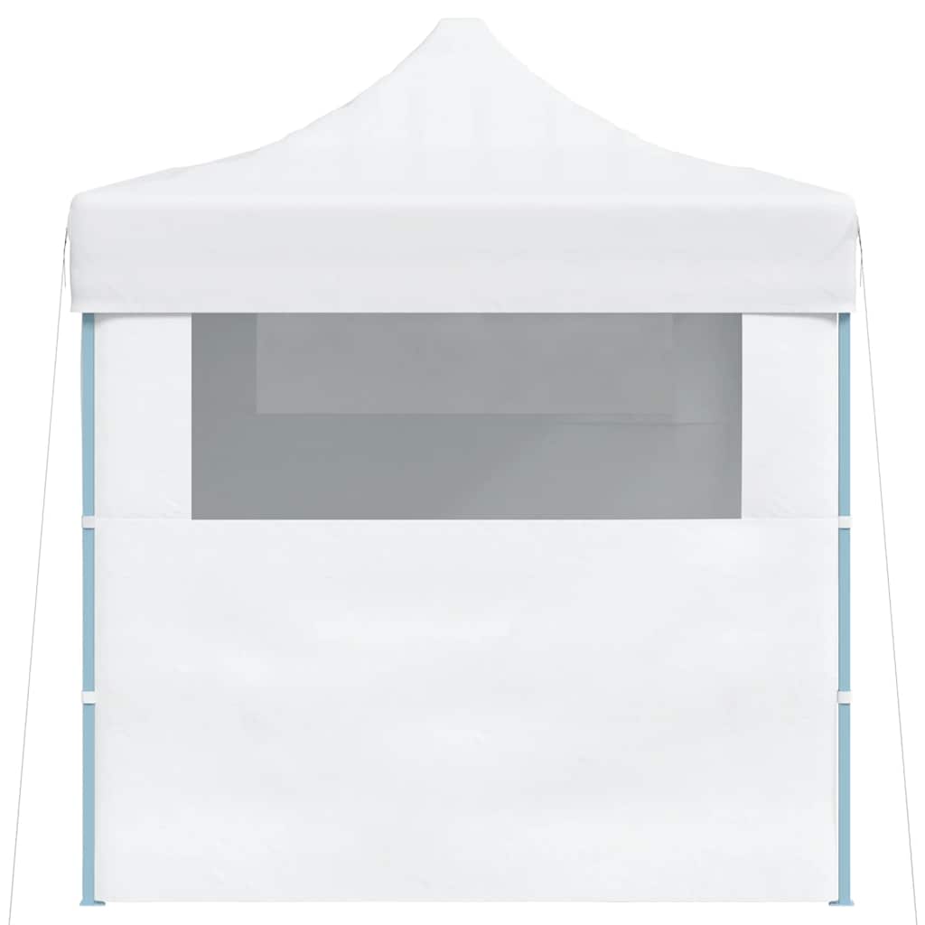 Profi-Partyzelt Faltbar mit 3 Seitenwänden 280x410x315 cm Stahl Weiß