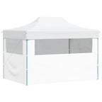 Profi-Partyzelt Faltbar mit 3 Seitenwänden 280x410x315 cm Stahl Weiß