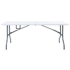 Gartentisch Klappbar Weiß 180x72x72 cm HDPE