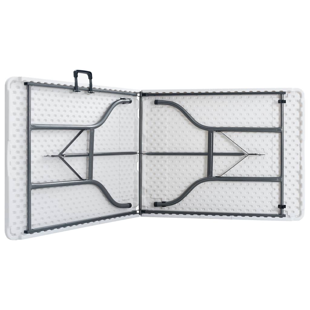Gartentisch Klappbar Weiß 180x72x72 cm HDPE