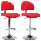 Barhocker 2 Stk. Rot Kunstleder