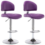 Barhocker 2 Stk. Lila Kunstleder