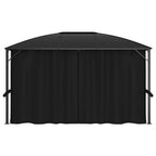 Pavillon mit Vorhängen 400 x 300 x 265 cm Anthrazit