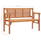 Gartenbank Klappbar 120 cm Massivholz Eukalyptus