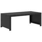 5-tlg. Garten-Lounge-Set mit Auflagen Poly Rattan Schwarz