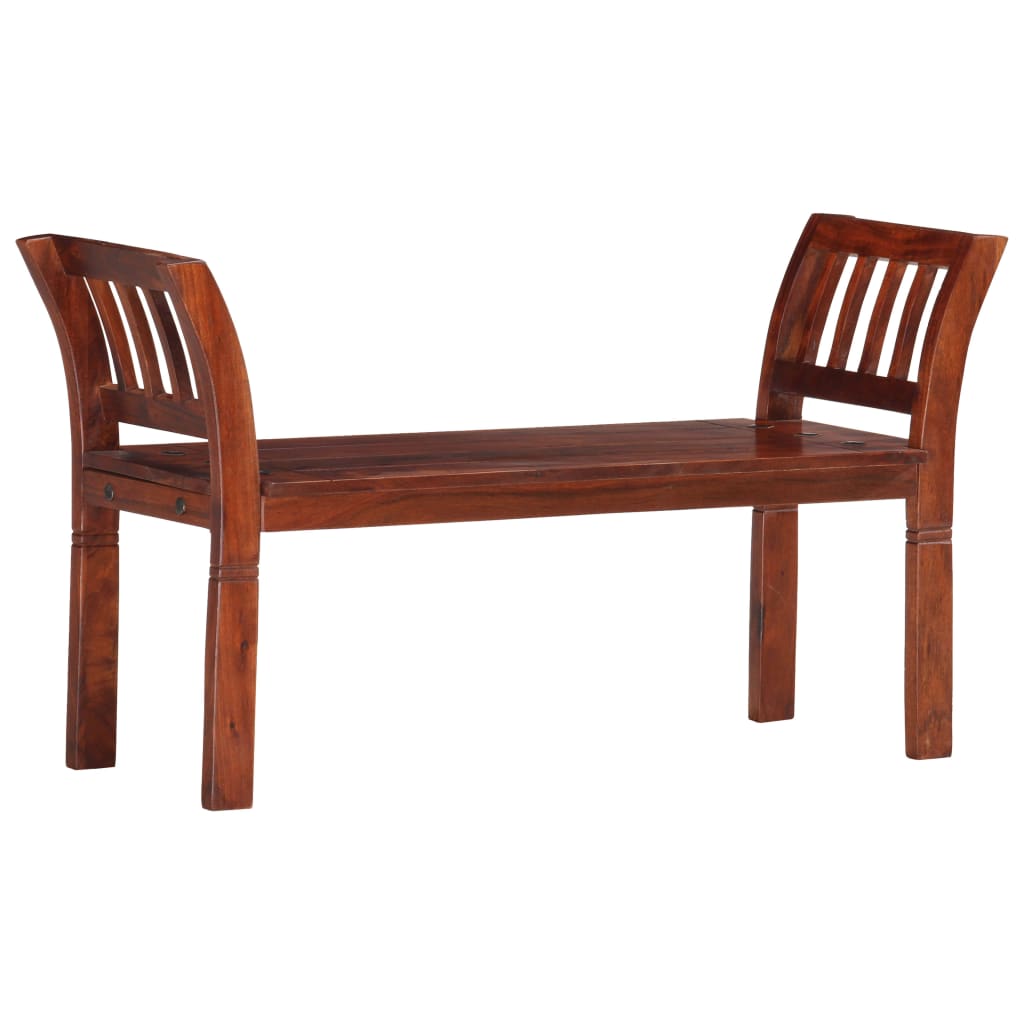 Sitzbank 111 cm Massivholz Akazie