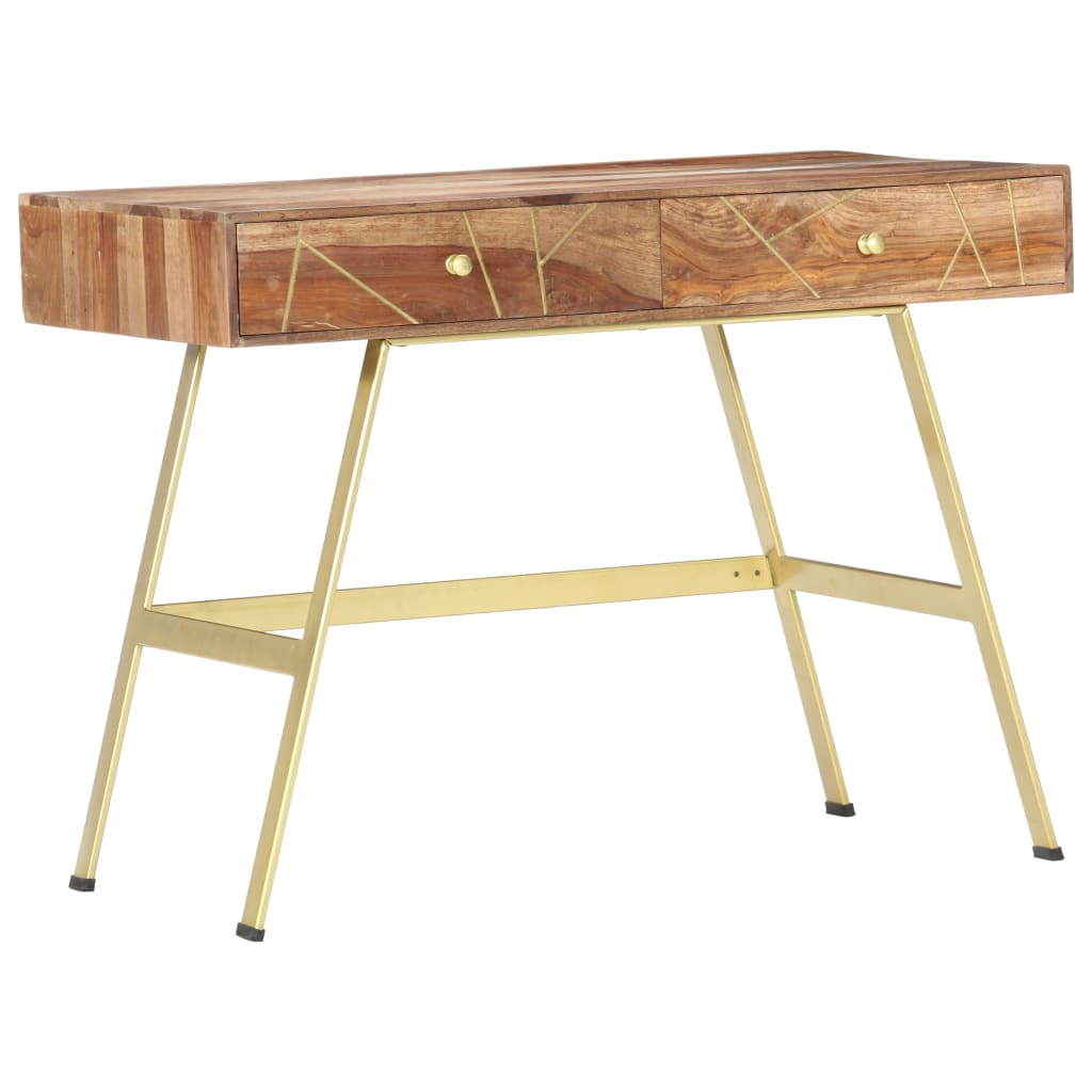 Schreibtisch mit Schubladen 100x55x75 cm Massivholz Akazie