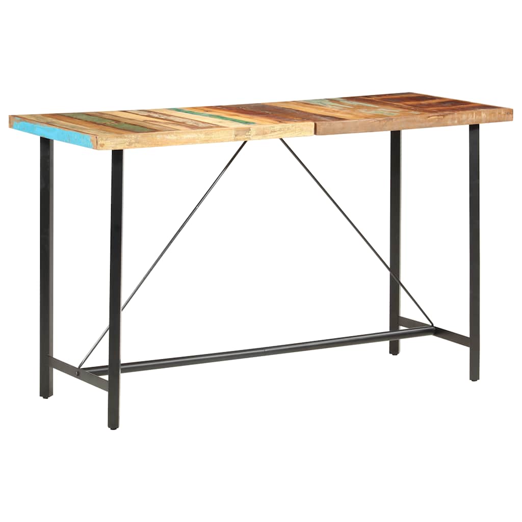 Bartisch 180 x 70 x 107 cm Recyceltes Massivholz