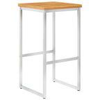 Barhocker 4 Stk. Massivholz Akazie und Edelstahl