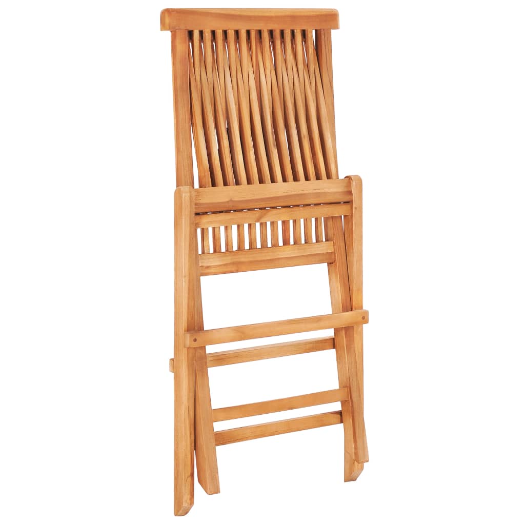 3-tlg. Bistro-Set Klappbar Teak Massivholz