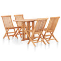 5-tlg. Garten-Essgruppe Klappbar Massivholz Teak
