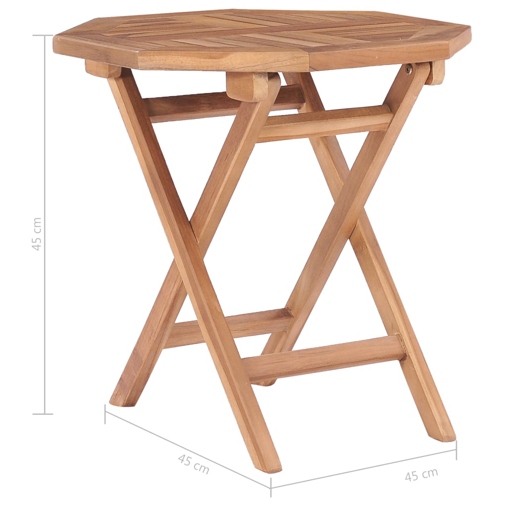Gartentisch Klappbar 45x45x45 cm Massivholz Teak