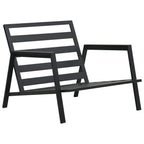 5-tlg. Garten-Lounge-Set mit Auflagen Aluminium Dunkelgrau