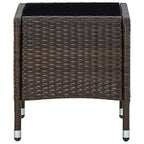 Gartentisch Braun 40x40x45 cm Poly Rattan