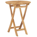Gartentisch Klappbar Ø 60 cm Massivholz Teak
