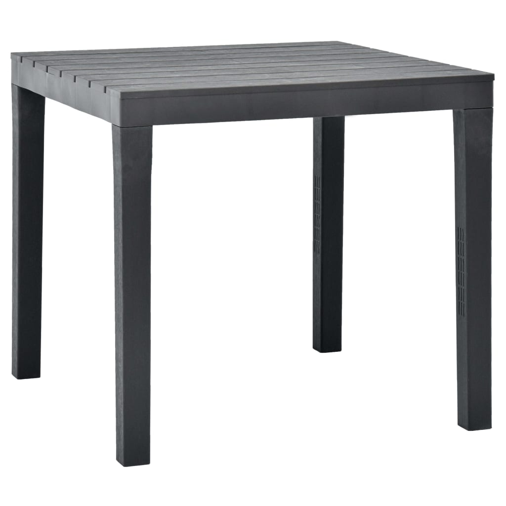 Gartentisch Anthrazit 78x78x72 cm Kunststoff