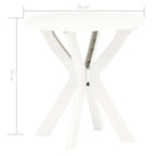 Bistrotisch Weiß Ø70 cm Kunststoff