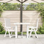 Gartentisch Weiß 80x75x72 cm Kunststoff