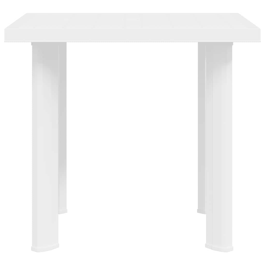 Gartentisch Weiß 80x75x72 cm Kunststoff