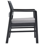 3-tlg. Garten-Lounge-Set Kunststoff Anthrazit