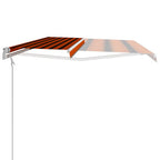 Automatisch Einziehbare Markise 400×300 cm Orange und Braun