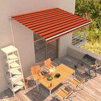 Einziehbare Markise Handbetrieben 400 x 300 cm Orange und Braun