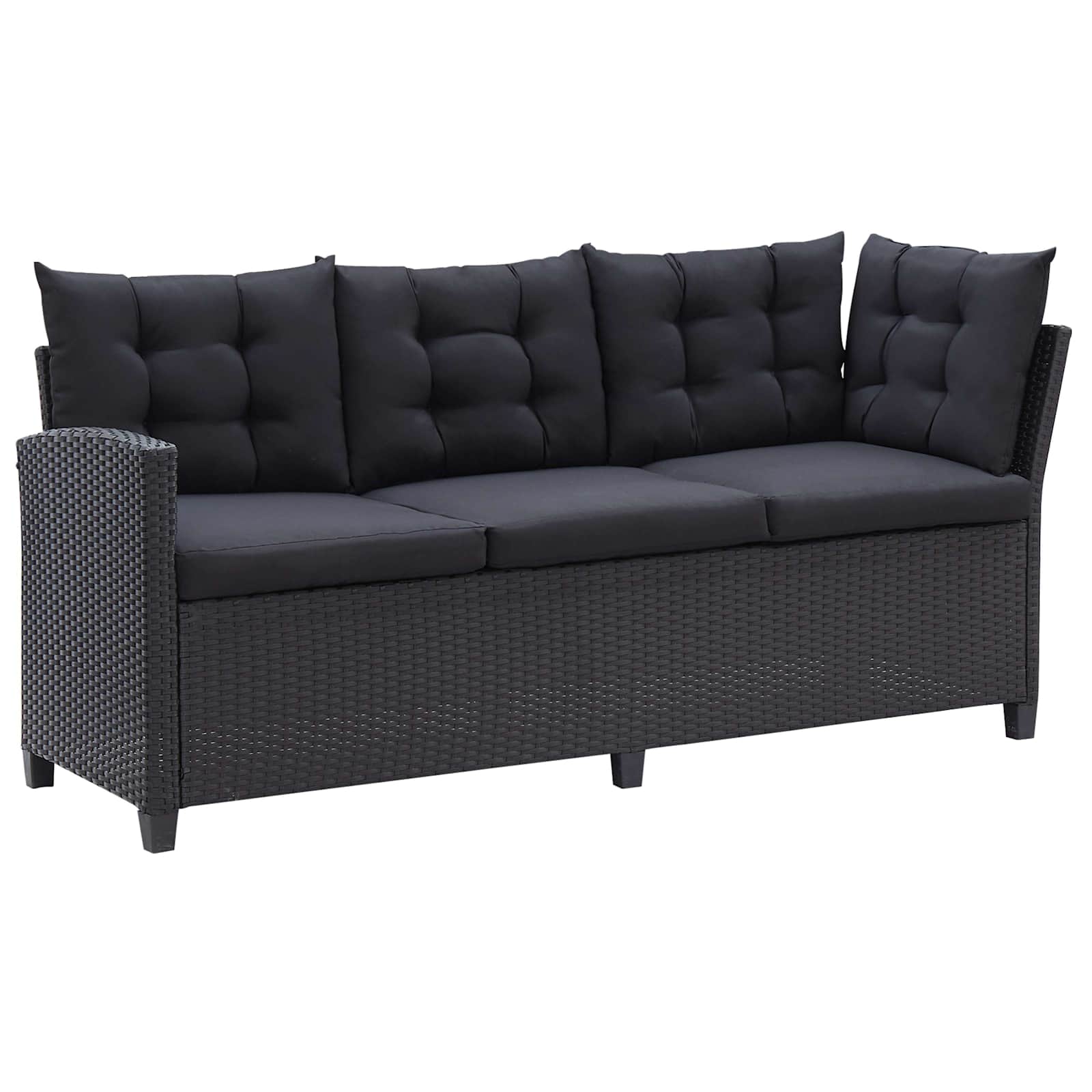 Gartenmöbel-Sets Schwarz Poly-Rattan