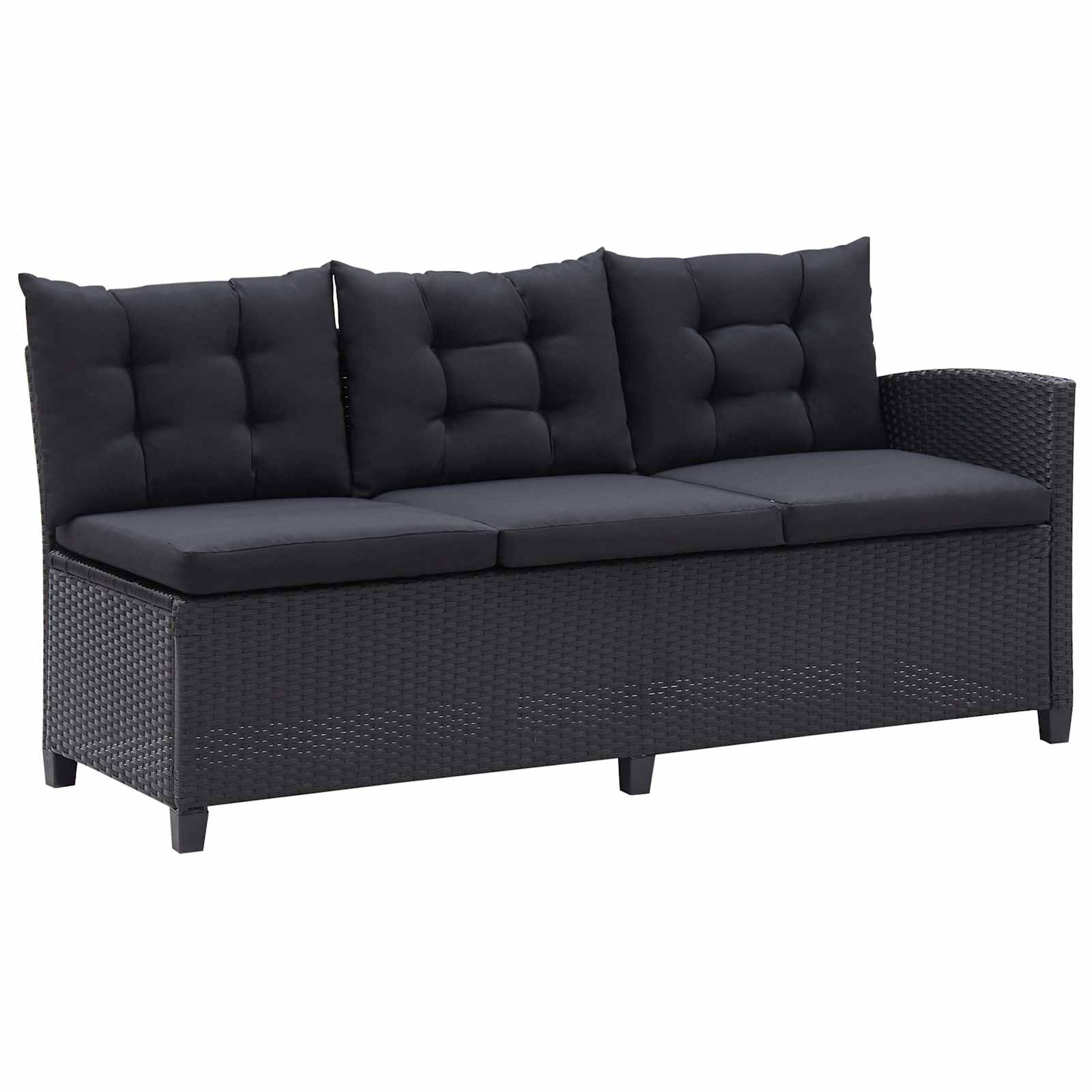 Gartenmöbel-Sets Schwarz Poly-Rattan