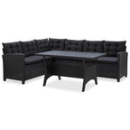 Gartenmöbel-Sets Schwarz Poly-Rattan