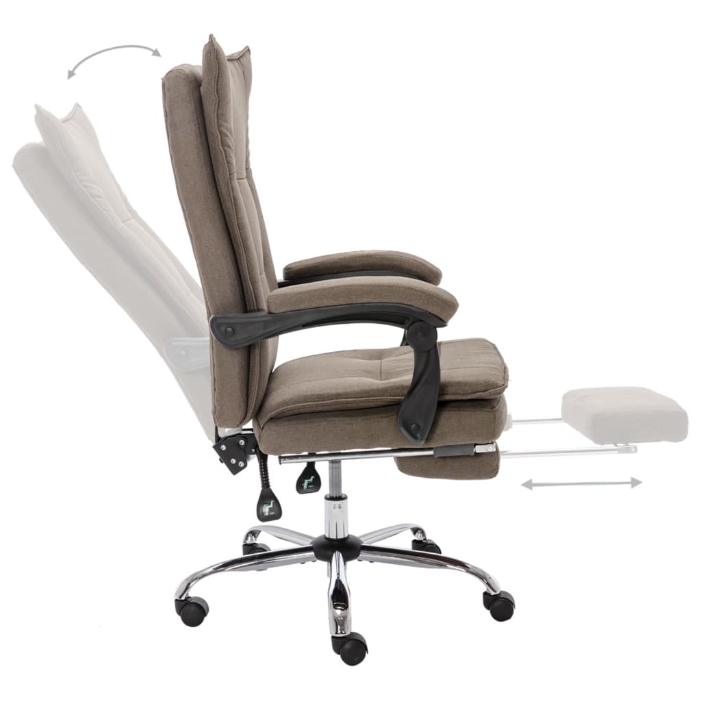 Bürostuhl Taupe Stoff