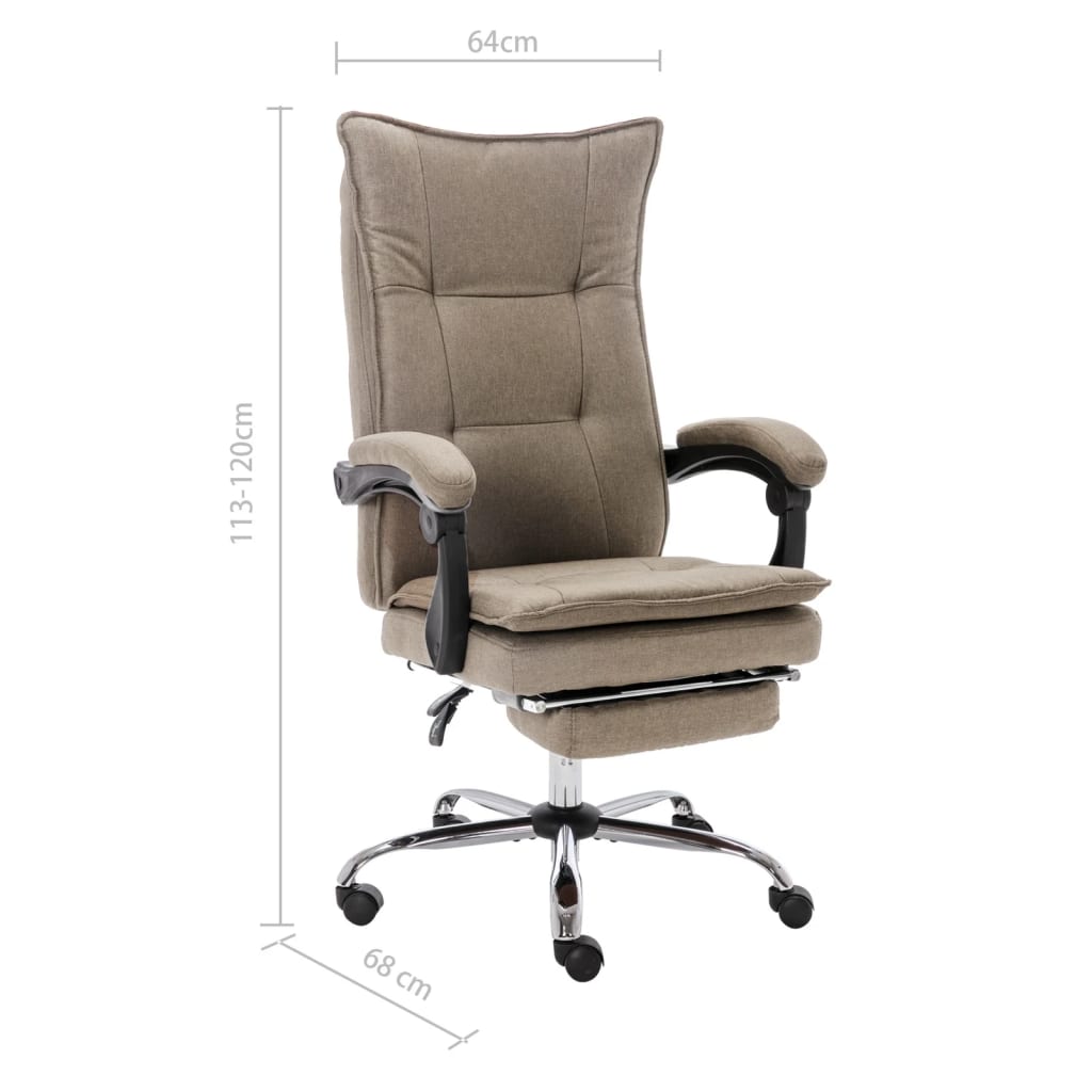 Bürostuhl Taupe Stoff