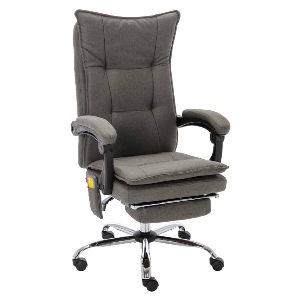 Massage-Bürostuhl Grau Stoff