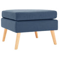 Fußhocker Blau Stoff