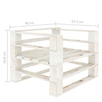 Garten-Palettensofa mit Kissen in Creme Holz