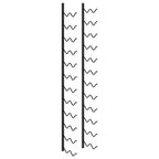 Wand-Weinregal für 24 Flaschen Schwarz Eisen